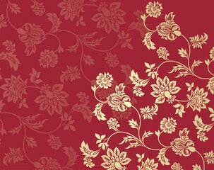 Colorful paisley floral pattern , textile swatch , India  © SIRIUS*