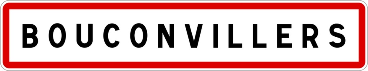 Panneau entrée ville agglomération Bouconvillers / Town entrance sign Bouconvillers