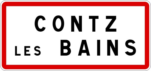 Panneau entrée ville agglomération Contz-les-Bains / Town entrance sign Contz-les-Bains