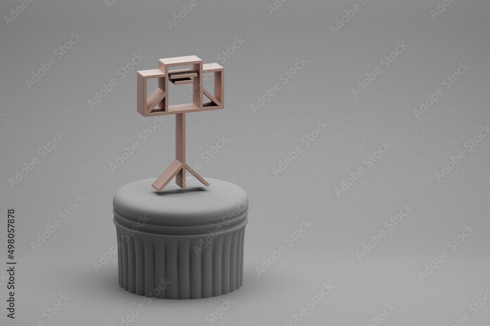 Poster beautiful abstract illustrations musical music stand symbol icons on a column and wonderful backgrou