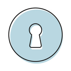 Keyhole vector icon. Isolated web illustration.