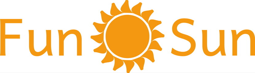 Sun silhouette icon and logo
