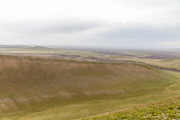 Naklejka premium Long mountains, Orenburg region, Southern Urals, Russia.