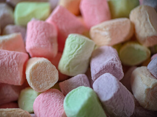 Bucnh of colorful marshmallows