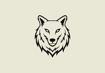 wolf head vector design. for logo icon needs