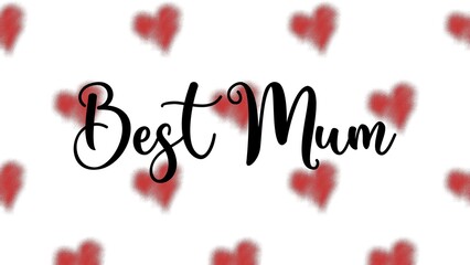 Happy Mother's Day Heart-Typocraphic illustration vector Calligraphy Background, celebration card,printable, ornaments celebrations, gift card invitation