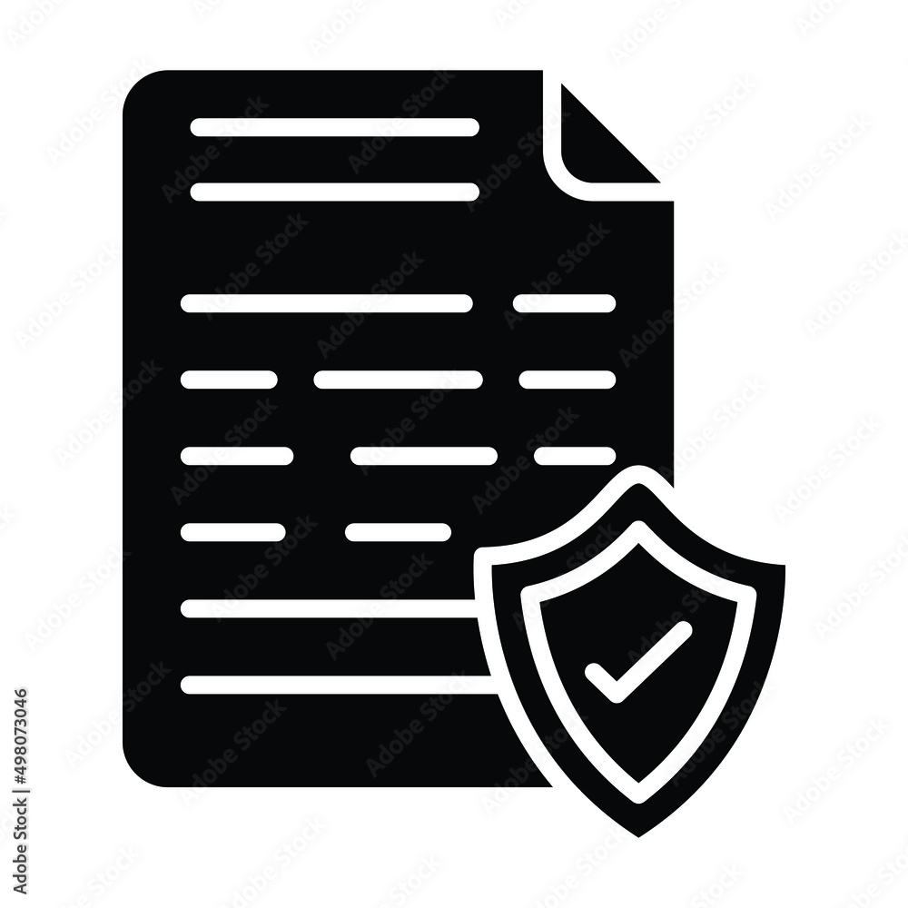 Wall mural file protection icon style