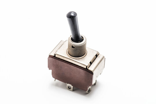 old toggle switch - switch, on a white background.