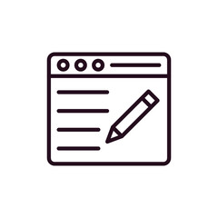 Fototapeta premium Blogging Icon