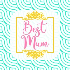 Happy Mother's Day Heart-Typocraphic illustration vector Calligraphy Background, celebration card,printable, ornaments celebrations, gift card invitation