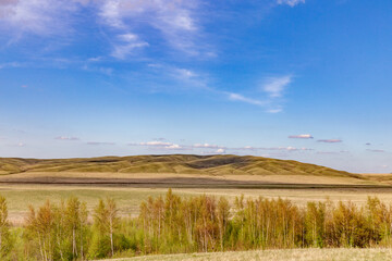 Fototapeta premium Burtinskaya steppe (Orenburg nature reserve). Orenburg region, Southern Urals, Russia.
