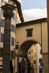 old medieval street in Florence, Italy 
