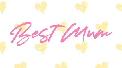 Happy Mother's Day Heart-Typocraphic illustration vector Calligraphy Background, celebration card,printable, ornaments celebrations, gift card invitation