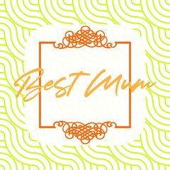 Happy Mother's Day Heart-Typocraphic illustration vector Calligraphy Background, celebration card,printable, ornaments celebrations, gift card invitation