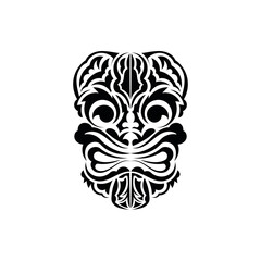 Pattern mask. Traditional totem symbol. Hawaiian style. Vector illustration isolated on white background.