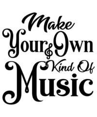 Fototapeta premium Music Quotes SVG Bundle, Music Lover SVG, Music Instrument SVG, song quote svg,
