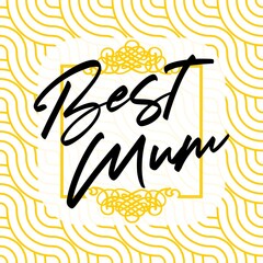 Happy Mother's Day Heart-Typocraphic illustration vector Calligraphy Background, celebration card,printable, ornaments celebrations, gift card invitation