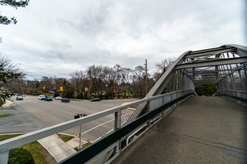 Bridge over Maple Road in Bloomfield Hills, MI Near the Oakland Country Club