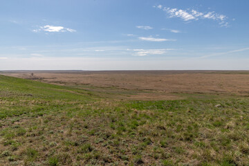Fototapeta na wymiar The Pre - Ural steppe (Orenburg nature reserve). Orenburg region, Southern Urals, Russia.