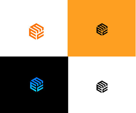 EFC Monogram Cube Logo  Geometric Brand Identity Design