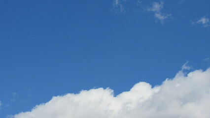 Good weather. blue sky and white clouds. clouds against blue sky background. warm weather. spring has come