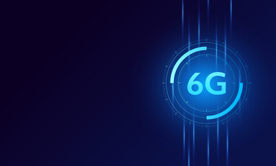 concept of technology 6G mobile network , New generation telecommunication , high-speed mobile Internet,	
