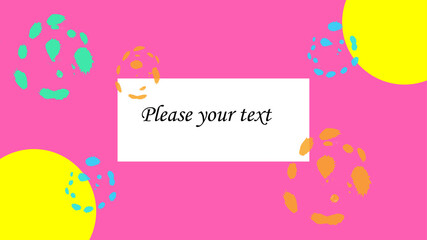 Pink banner with bright blots and a place for your text.
