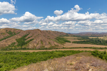 Shaitan-Tau nature reserve (oak forest). Orenburg region, Southern Urals, Russia