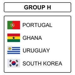 Flags of participating teams for the 2022 cup