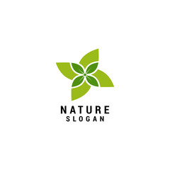 Nature logo icon design template .premium vector