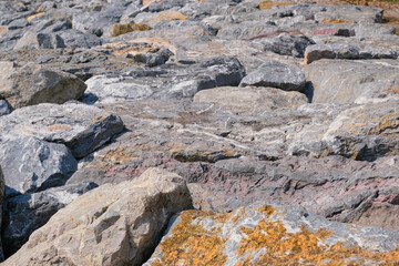 big rocks pattern natural background top view