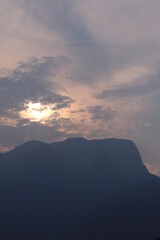 The scenery of Doi Luang Chiang Dao at sunset time in Chiang Mai, Thailand.