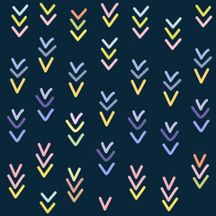 Template design.  hand drawn arrow shapes and doodle objects. colorful abstract.
