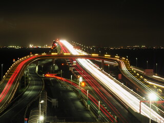 アクアラインの光跡