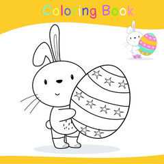 Colouring Easter eggs worksheet. Vector set of Easter Eggs with patterns on white background. Happy Easter. Vector illustrations