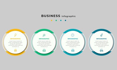 Circular Timeline Steps Infographics Design Template