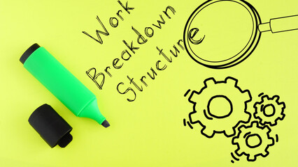 Work Breakdown Structure WBS is shown on the photo using the text