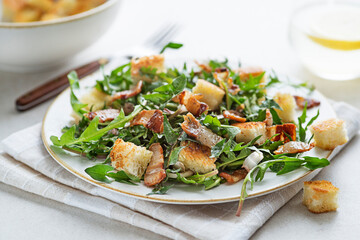 Dandelion salad ham