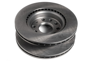 Two brake disk for the car isolate on white
