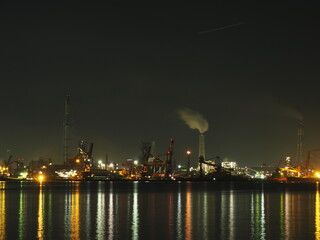 Fototapeta na wymiar 木更津の工場夜景
