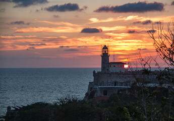 lighthouse at sunset