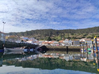 Puerto de Muros, Galicia - obrazy, fototapety, plakaty