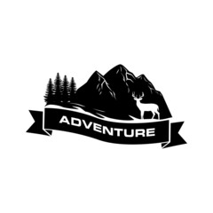Fototapeta na wymiar adventure logo template. outdoor sign and symbol. vector illustration.