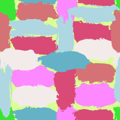 Vector seamless pattern of abstract colorful brush strokes.