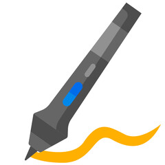 tablet pen flat icon