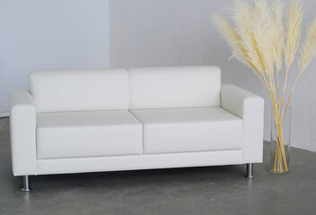 large white sofa