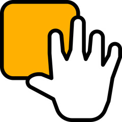 hand one color icon