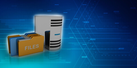 3d rendering Folder connected to database