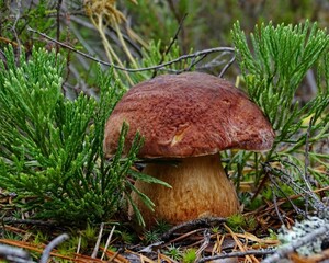 mushroom in the grass