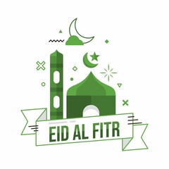 Eid al fitr day celebration for your creative design element 